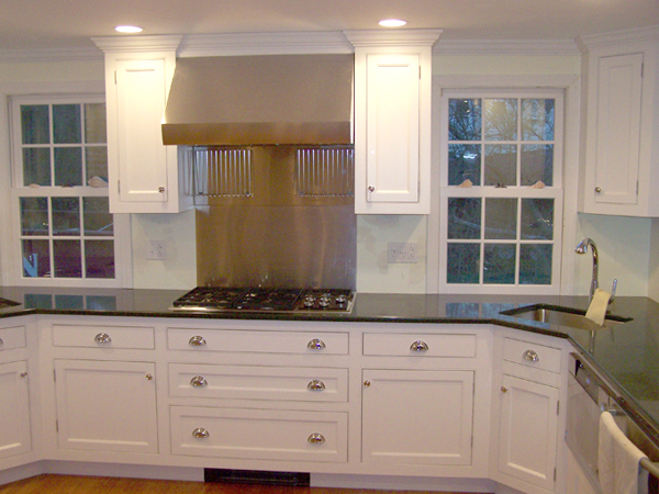 new kitchen wall and cabinets